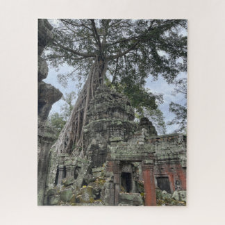 Über Temple Ta Prohm Kambodscha gewachsene Wurzeln Puzzle