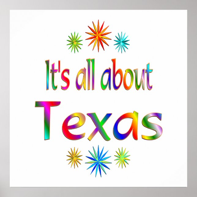 Über Texas Poster (Vorne)