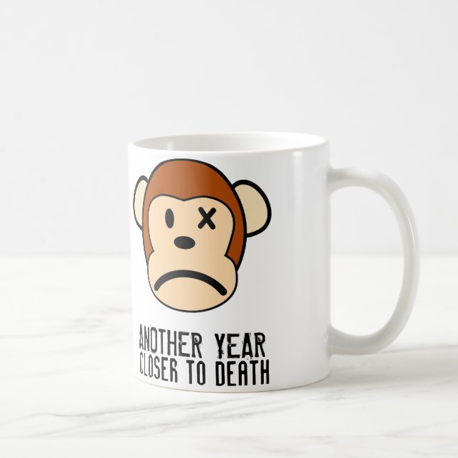 Über-the-Hill-Funny-Kaffeepuppen Kaffeetasse (Rechts)
