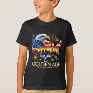 Über uns lustiger Trump Goldener Adler Das goldene T-Shirt