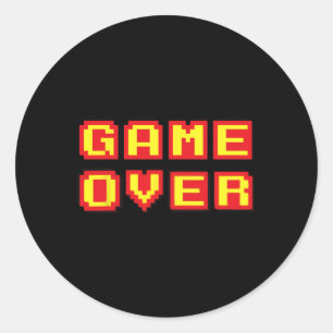 Über Vintagen Retro-Videospiele - Gaming-Geschenka Runder Aufkleber