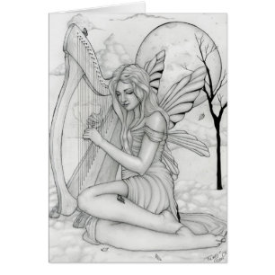 Über Zeit - Fee mit Harfe hinaus