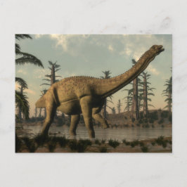 Uberabatitan Dinosaurier im See Postkarte