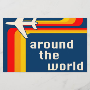 überall auf der Welt: Retrostreifen Flyer