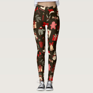 Überall bedruckte Weihnachtsleggings Leggings