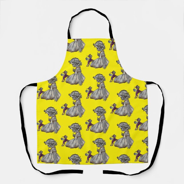 Überall drucken lila Feen & Girl Schürze (Vorderseite)