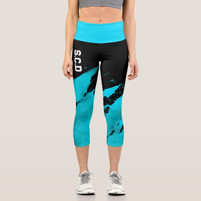 Überall drucken Sie benutzerdefinierte Capri-Leggi Capri Leggings (Vorderseite)
