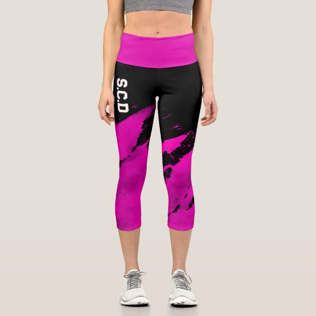 Überall drucken Sie benutzerdefinierte Capri-Leggi Capri Leggings (Vorderseite)