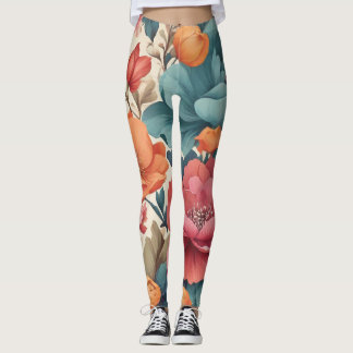 Überall in der Drucklegierung Florals Muster Leggings