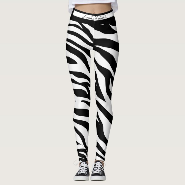 Überall in Zebra drucken Leggings.  Leggings (Vorderseite)