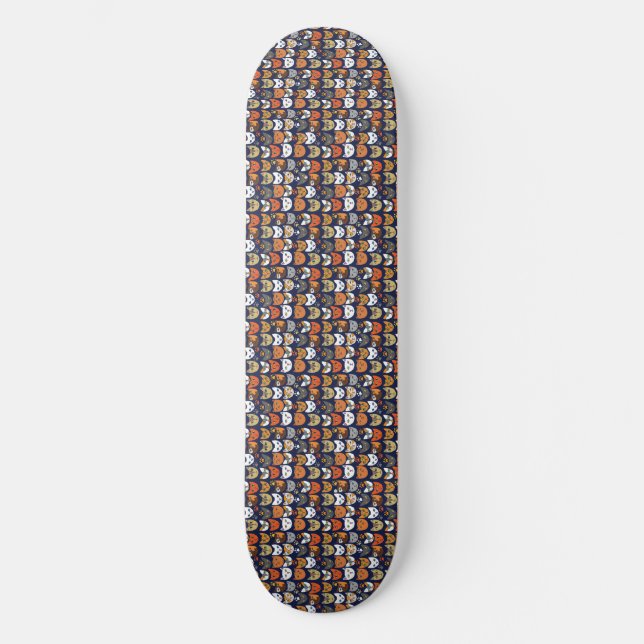 Überall Katzen Katzenliebhaber Skateboard (Vorderseite)