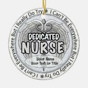 Überall Krankenschwester Keramik Ornament
