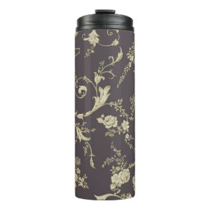 Überall mehrmotifische Blumenornamente Nahtloses M Thermosbecher