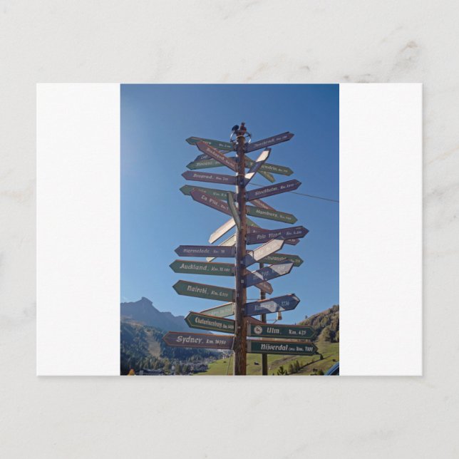 Überall Postkarte (Vorderseite)