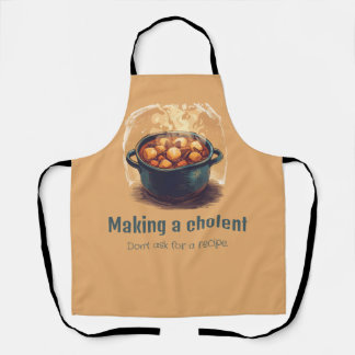 Überall Print-Schürze - Ein Cholent machen - Funny Schürze