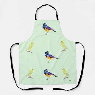 Überall Print Schürze : Vögel