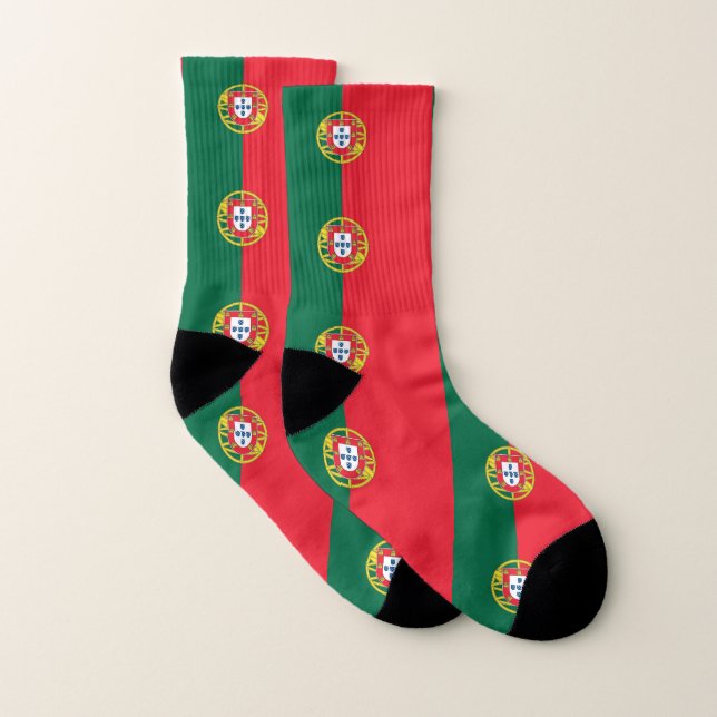 Überall Print Socks mit Flag Portugal Socken (Paar)