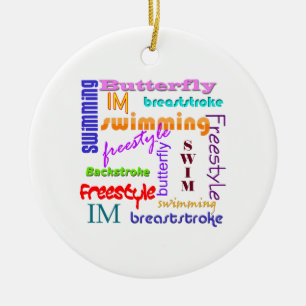 Überall schwimmen keramikornament