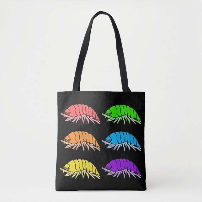Überall Tasche - Rainbow Pill Bugs (schwarz) (Vorderseite)