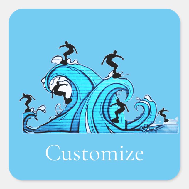 Überall Thunder_Cove Quadratischer Aufkleber (Vorderseite)