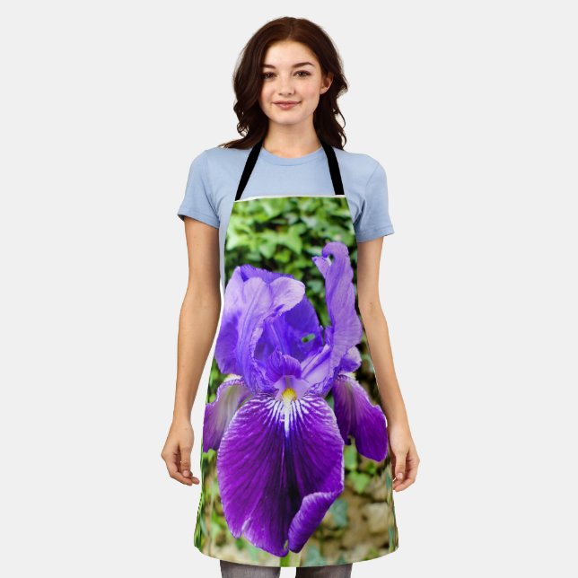 Überall über die Print-Schürze verblüffte Iris Schürze (Getragen)