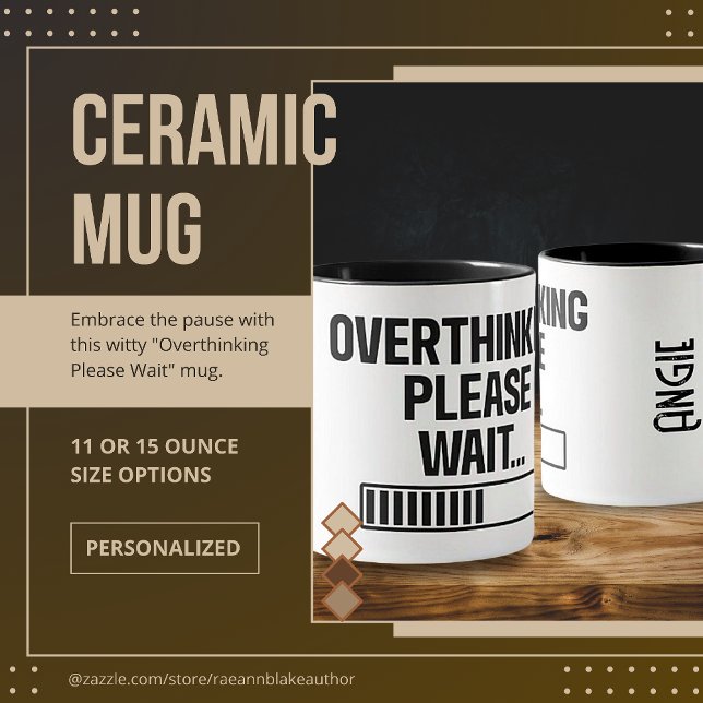 Überanalysieren Bitte Warten Keramik-Tasse Tasse (Von Creator hochgeladen)