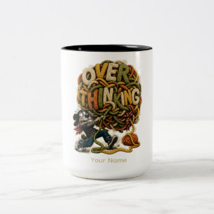 Überanalysiert noch eine Sache Personalisiert Lust Zweifarbige Tasse