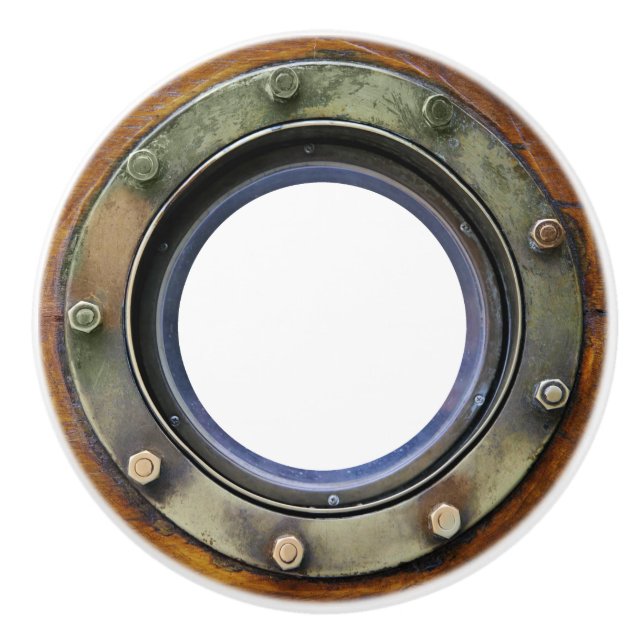 Überarbeitete 2 Nautical Porthole-Schubknöpfe Keramikknauf (Vorderseite)