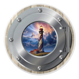 Überarbeitete 2 Nautical Porthole-Schubknöpfe Keramikknauf