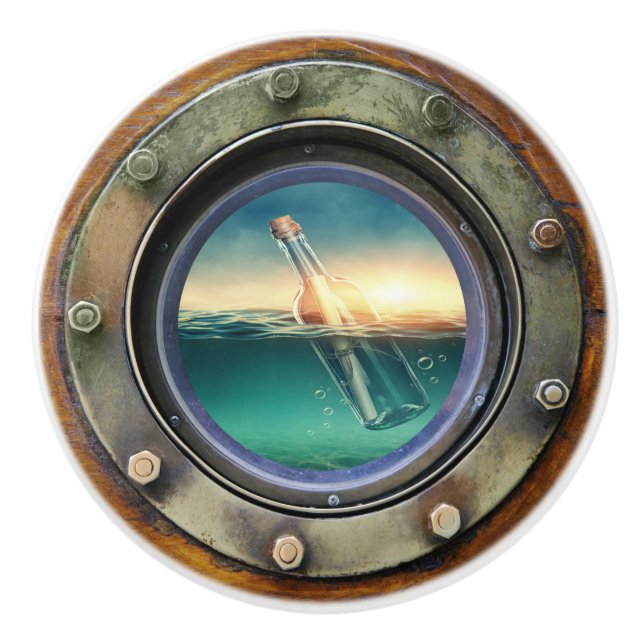 Überarbeitete Nautical Porthole-Schubknöpfe Keramikknauf (Vorderseite)
