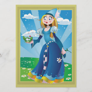 Überarbeitete Prinzessin und Frosch Einladung - SR