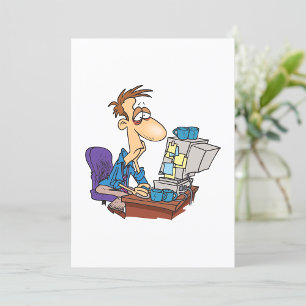 Überarbeiteter Office-Mitarbeiter Funny Tired Mita Einladung