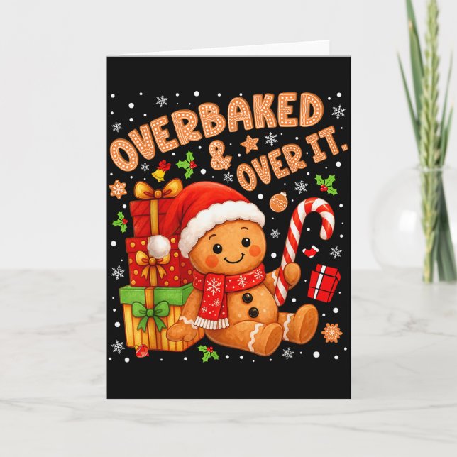 Überbackene und überforderte Weihnachtskekse Lebku Karte (Vorderseite)