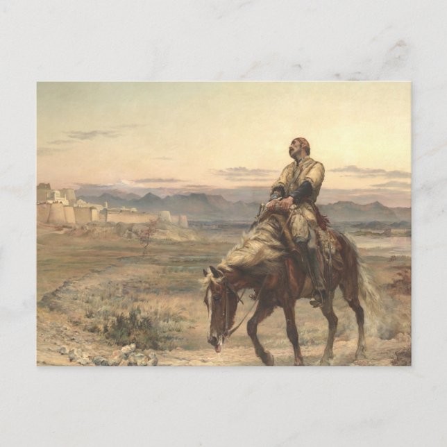 Überbleibsel eines von Elisabeth Thompson gemalten Postkarte (Vorderseite)