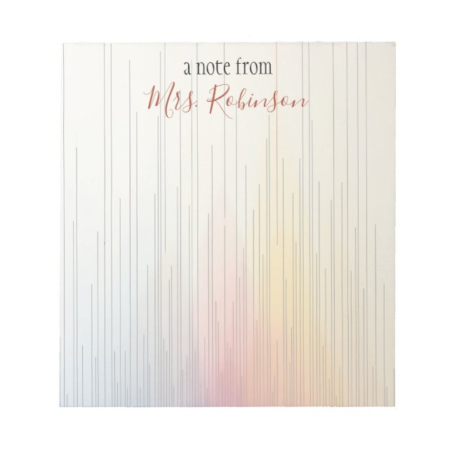 Überblendung eines benutzerdefinierten Geschenkes  Notizblock (Vorderseite)