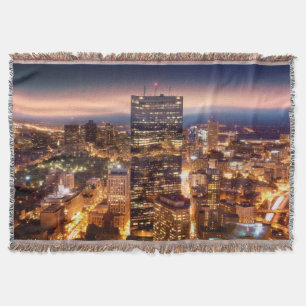 Überblick über Boston nachts Decke