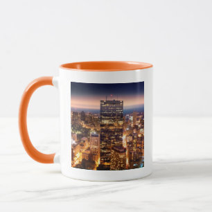 Überblick über Boston nachts Tasse