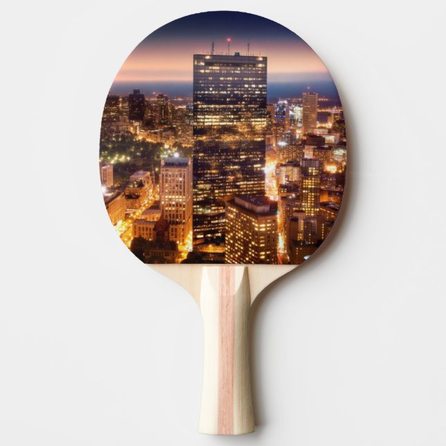 Überblick über Boston nachts Tischtennis Schläger (Vorderseite)