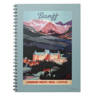 Überblick über das Banff Springs Hotel Plakat Notizblock