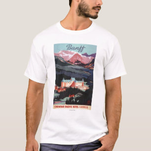 Überblick über das Banff Springs Hotel Plakat T-Shirt