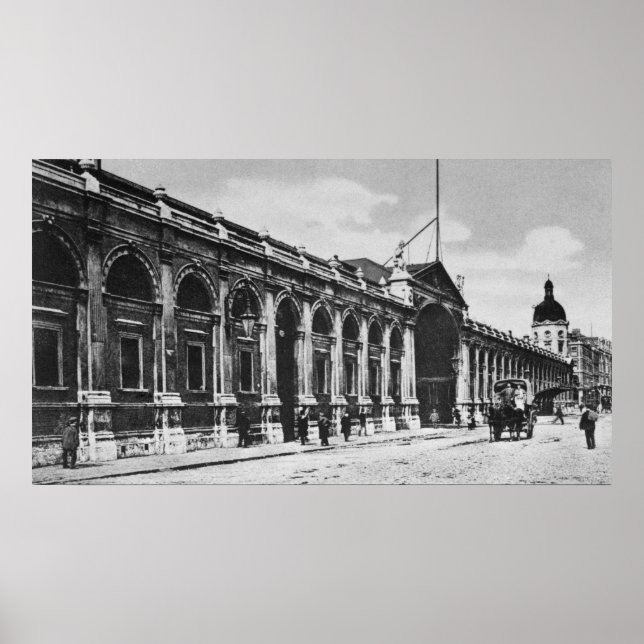 Überblick über den Fleischmarkt von Smithfield, c. Poster (Vorne)