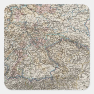 Überblick über deutsches Reich Quadratischer Aufkleber