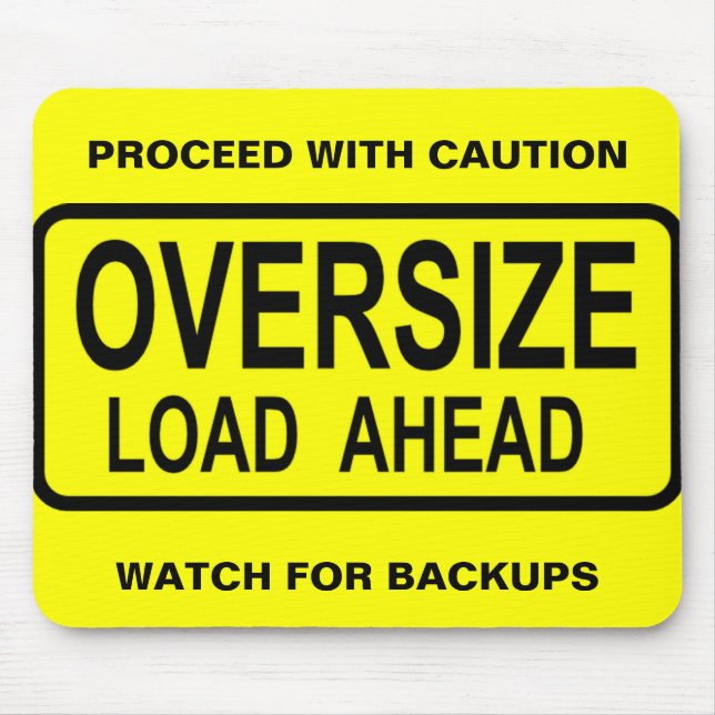 Überbreite Ladung Mousepad (Vorne)