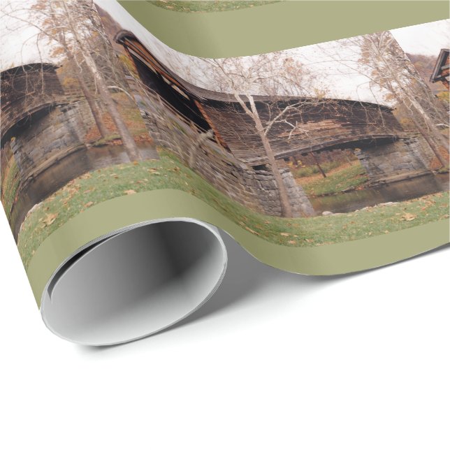 Überdachte Brücke Geschenkpapier (Rolleneckpunkt)