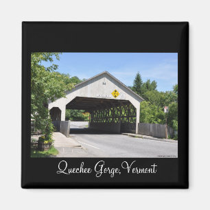 Überdachte Brücke in der Quechee-Schlucht, Vermont Magnet