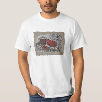 Überdachte Brücke u. Pferdeschlitten T-Shirt