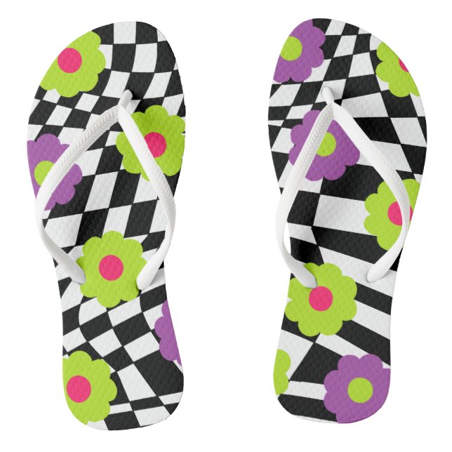 Überdachte Flip Flops mit MOD-Style-Blume (Fußbett)
