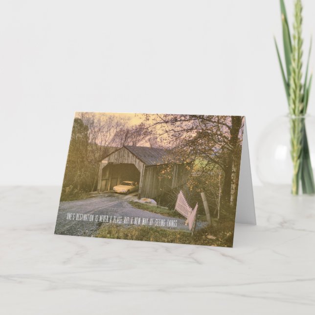 ÜBERDECKTE BRIDGE-Grußkarte Dankeskarte (Vorderseite)