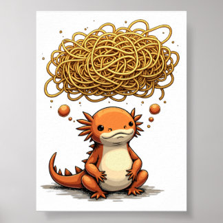 Überdenke diese Axolotl-Angst-Kunst Poster