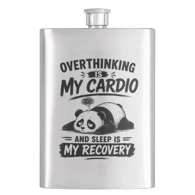Überdenken Ist Mein Cardio Flachmann (Vorderseite)